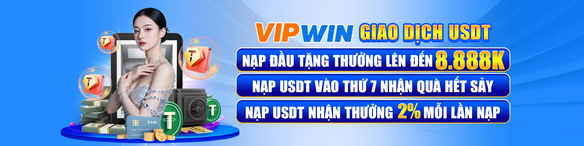 Banner chính của nền tảng 888vv với các tính năng nổi bật